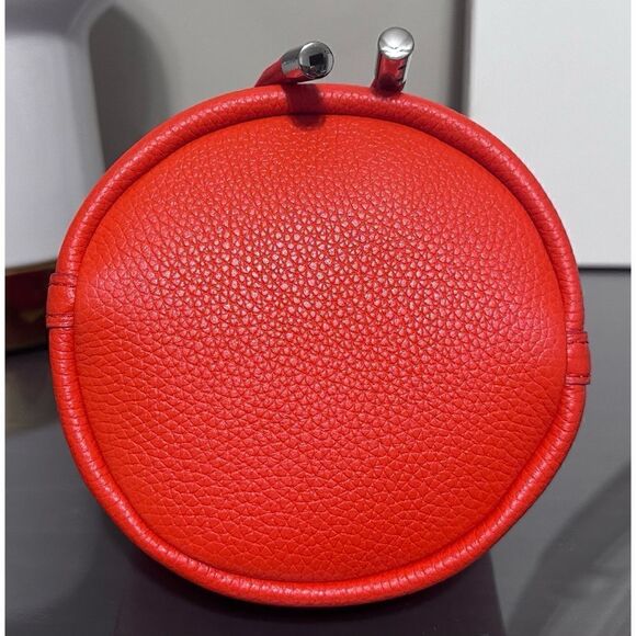 Marc Jacobs The Leather Mini Bucket Bag, ELECTRIC ORANGE - Picture 9 of 15